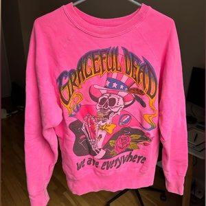 RARE MadeWorn neon pink Grateful Dead Crewneck